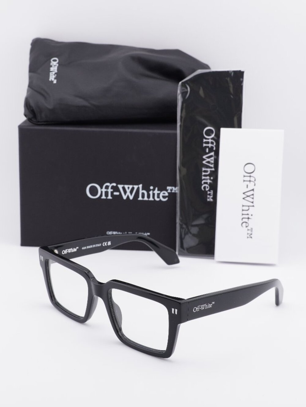 Off-White OERJ054 STYLE 54 1000 Square Eyeglasses 53mm - Black